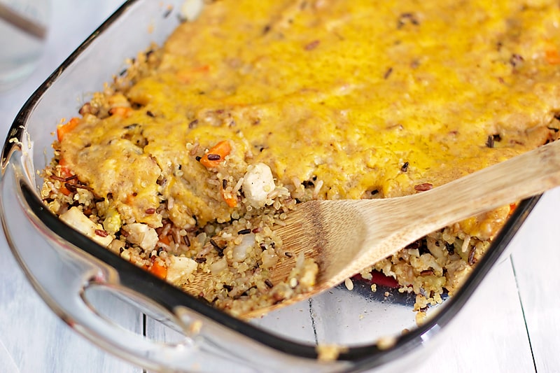 Chicken Quinoa Wild Rice Casserole
