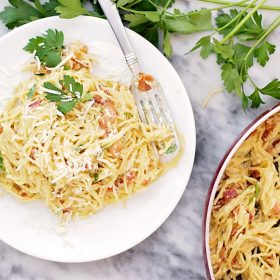 Quinoa Pasta Carbonara