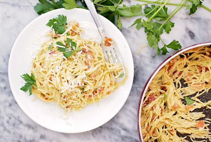 Quinoa Pasta Carbonara