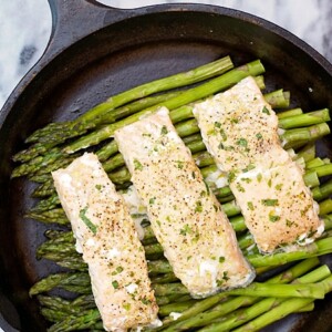 One Pot Salmon and Asparagus