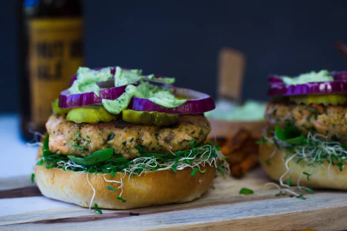 Cilantro Lime Salmon Burger-9