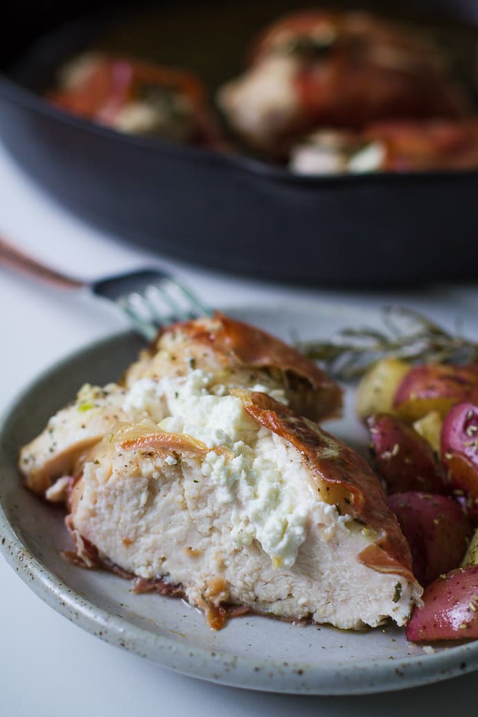 Goat Cheese Stuffed Rosemary Chicken In Prosciutto Food With Feeling 