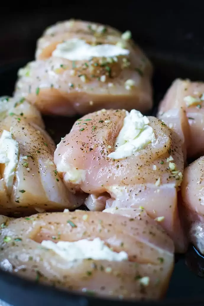 Goat Cheese Stuffed Rosemary Chicken in Prosciutto Food with Feeling