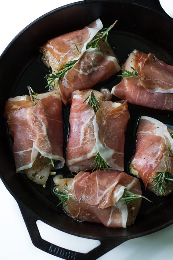 Goat Cheese Stuffed Rosemary Chicken in Prosciutto Food with Feeling