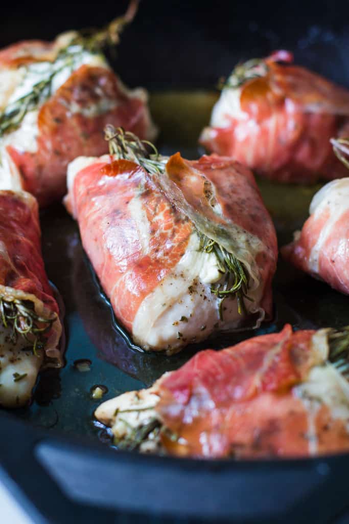 Goat Cheese Stuffed Rosemary Chicken in Prosciutto Food with Feeling