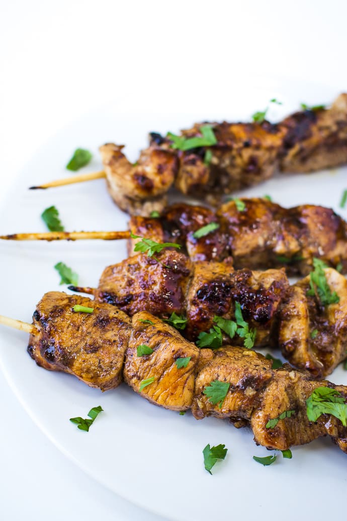 Skewered Honey-Balsamic Chicken