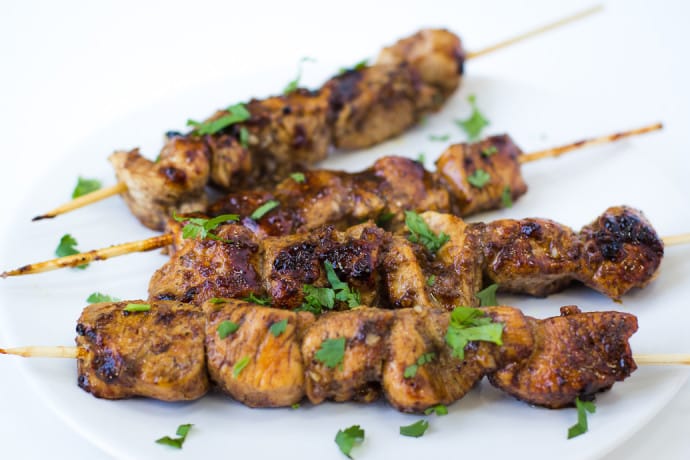 Honey Balsamic Chicken Skewers - Food with Feeling