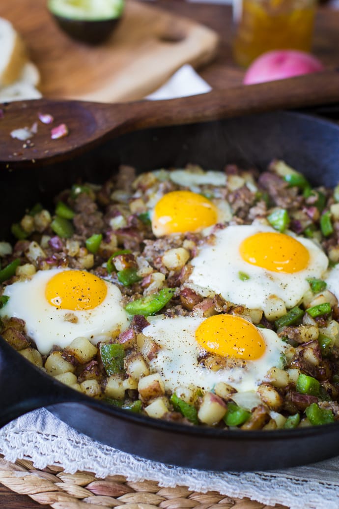 Skillet Potato and Egg Hash - Aberdeen's Kitchen