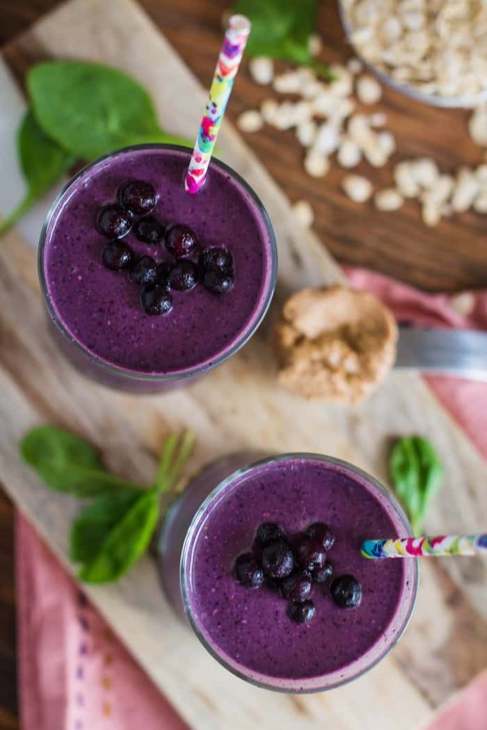 Meal Replacement Blueberry Green Smoothie - Food with Feeling