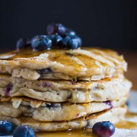 Vegan blueberry pancakes