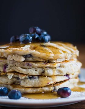 Vegan blueberry pancakes