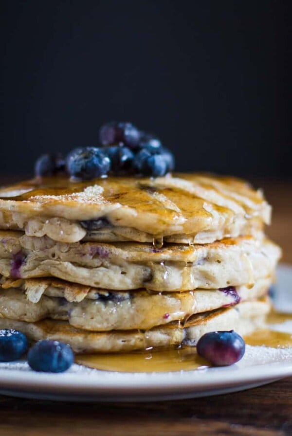 Vegan blueberry pancakes