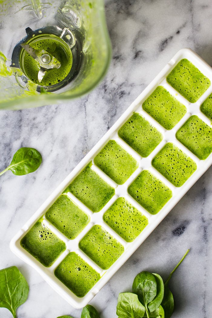 How To Make Frozen Spinach Cubes (for Green Smoothies!) - Gimme Some Oven