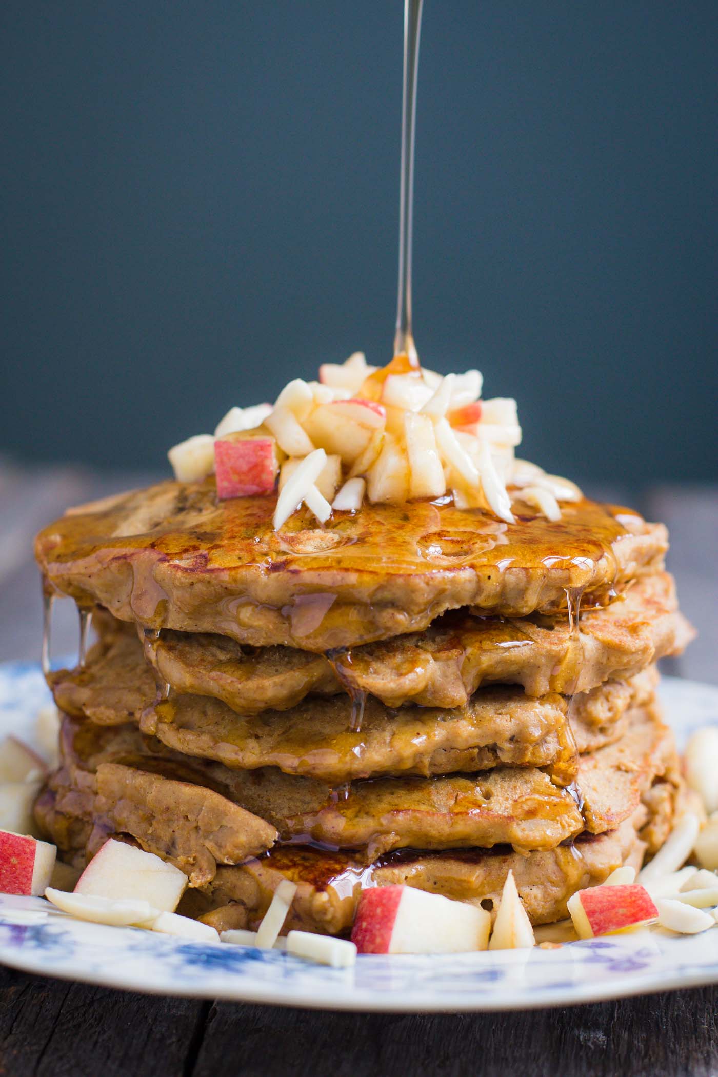 Apple Cinnamon Protein Pancakes - Food with Feeling