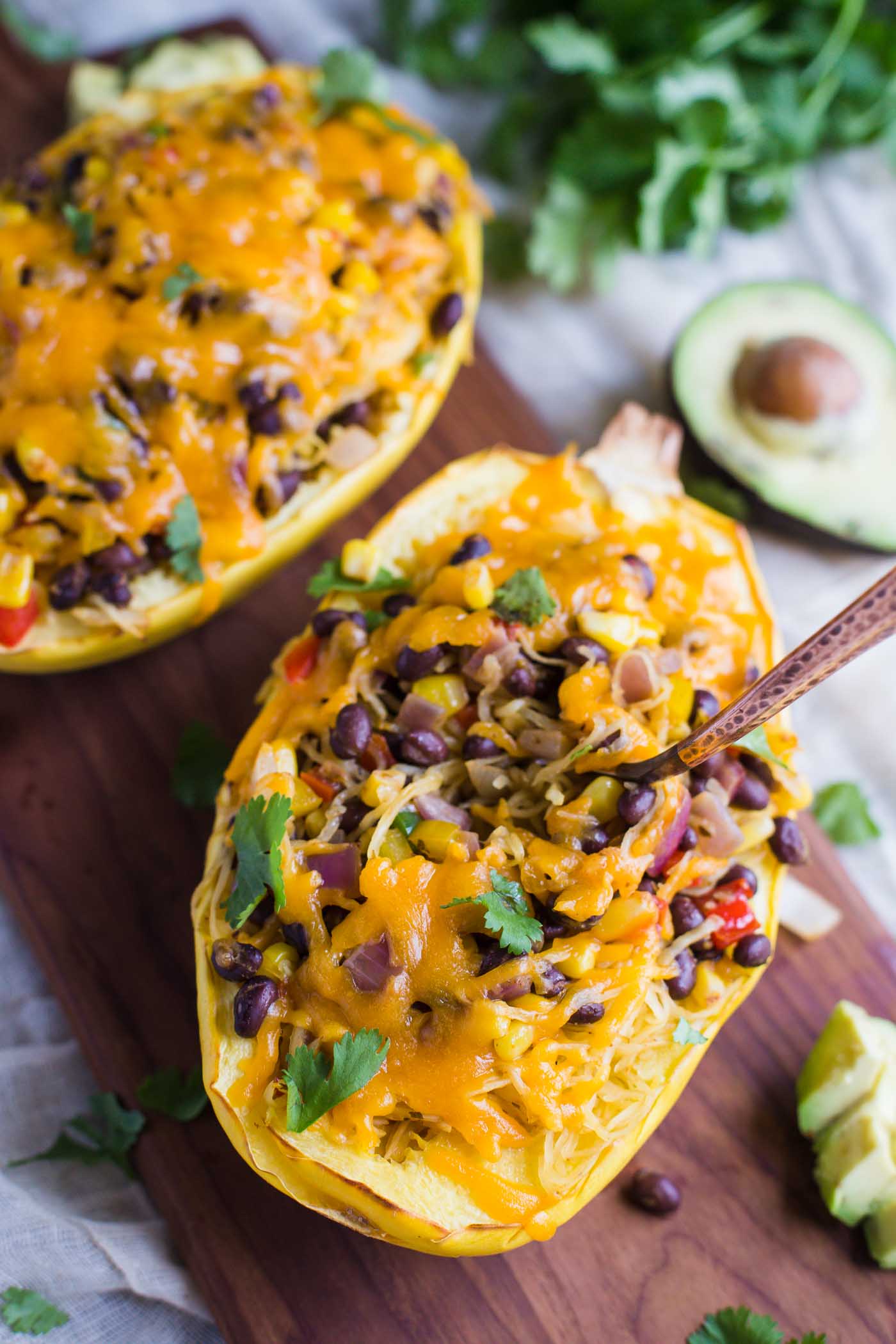 Spaghetti Squash Burrito Bowls - Food with Feeling