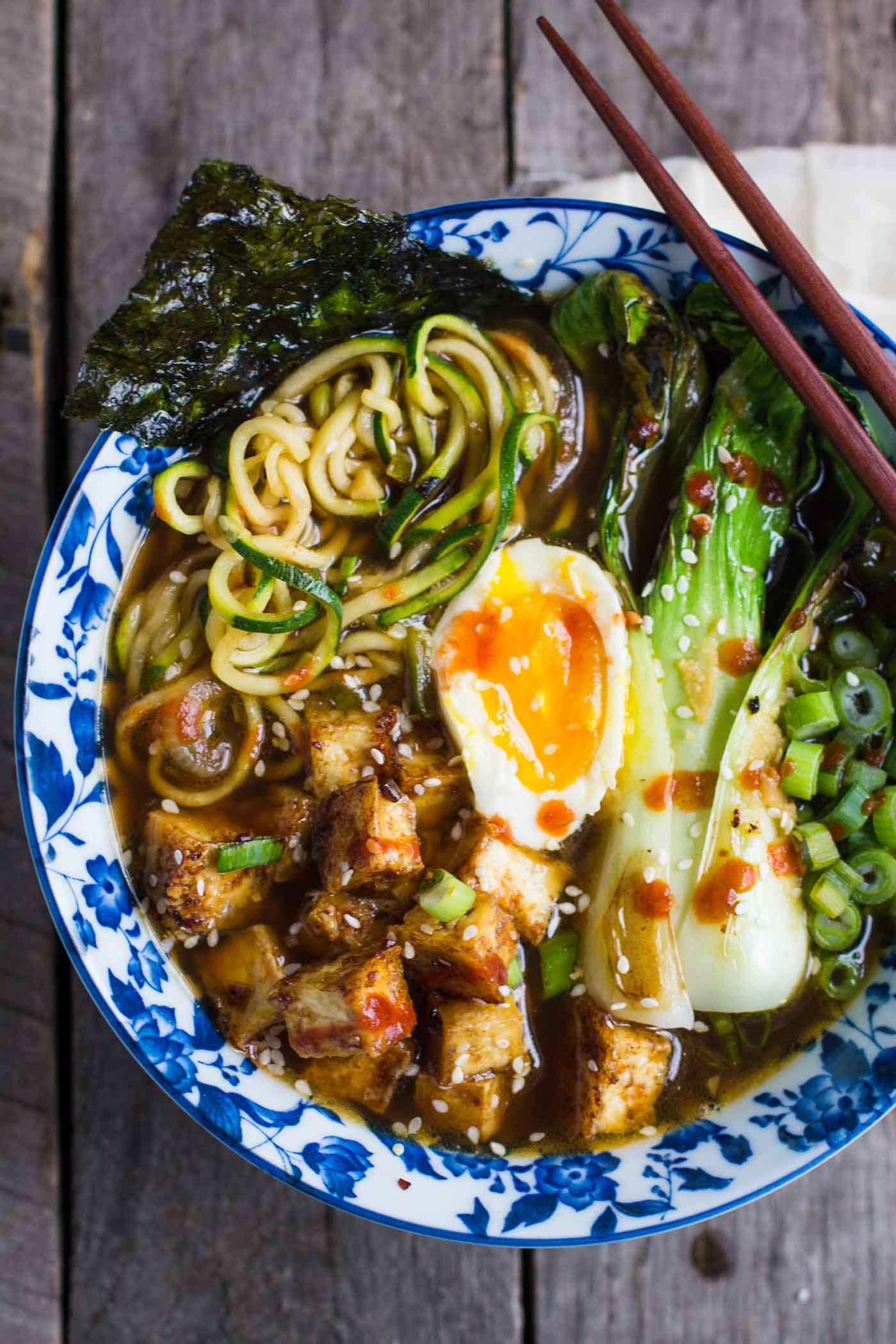 zucchini noodle ramen soup