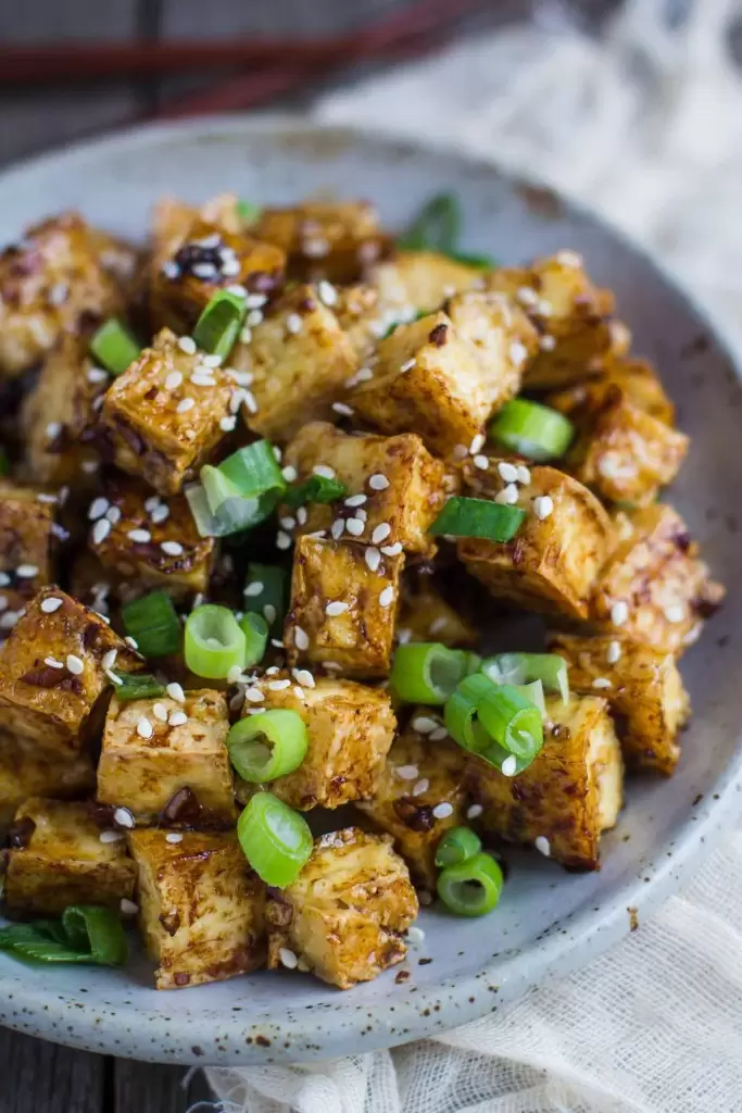 Green Onion & Garlic Crispy Tofu