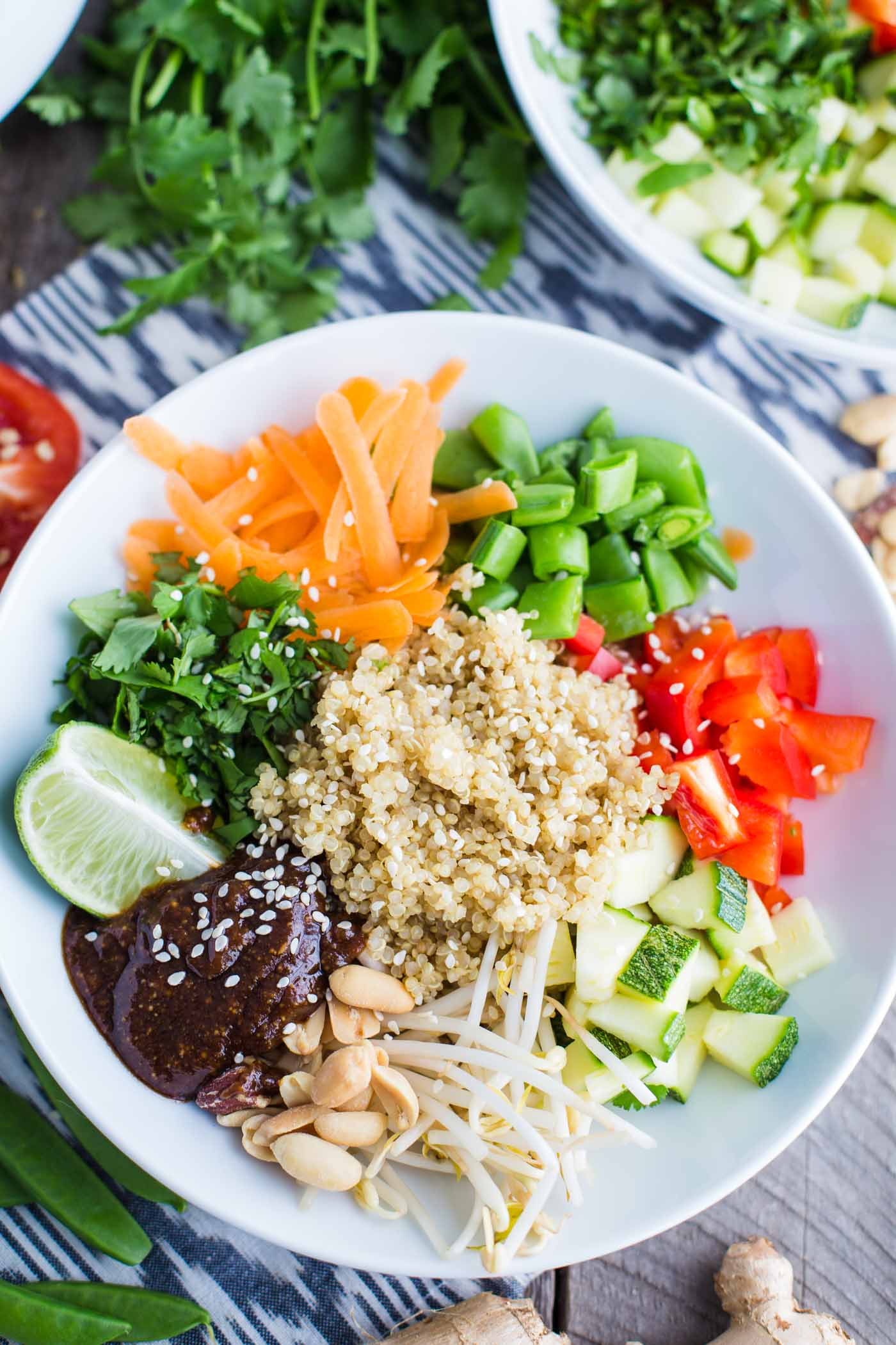 Peanut Sauce Quinoa Bowl | Food with Feeling