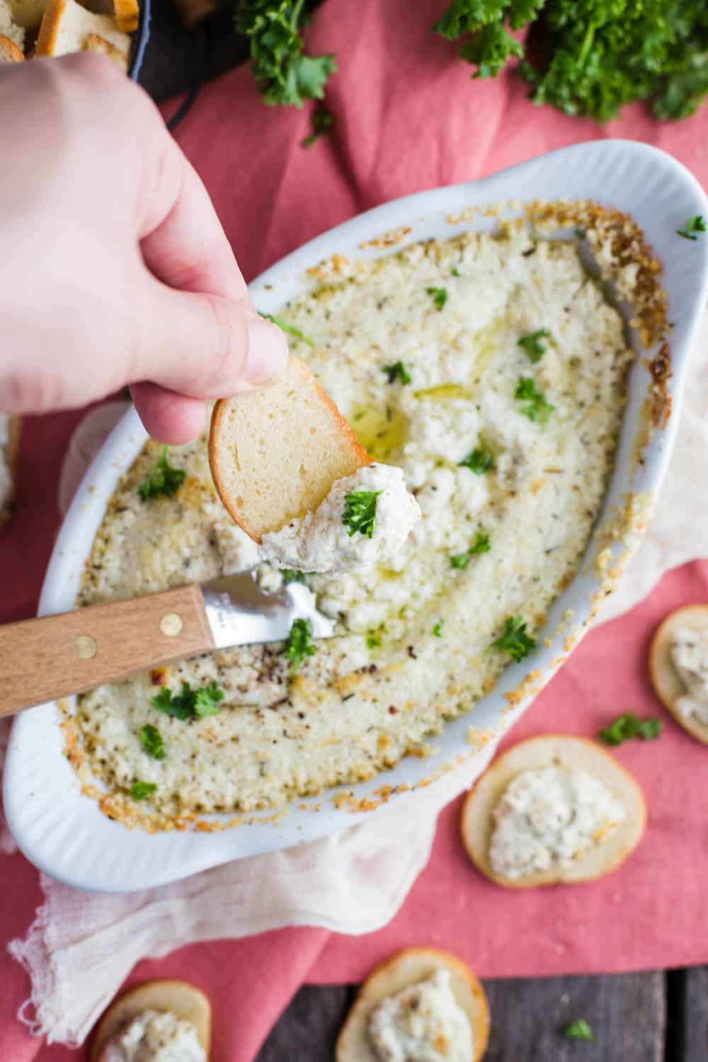 Baked Goat Cheese Dip Food with Feeling