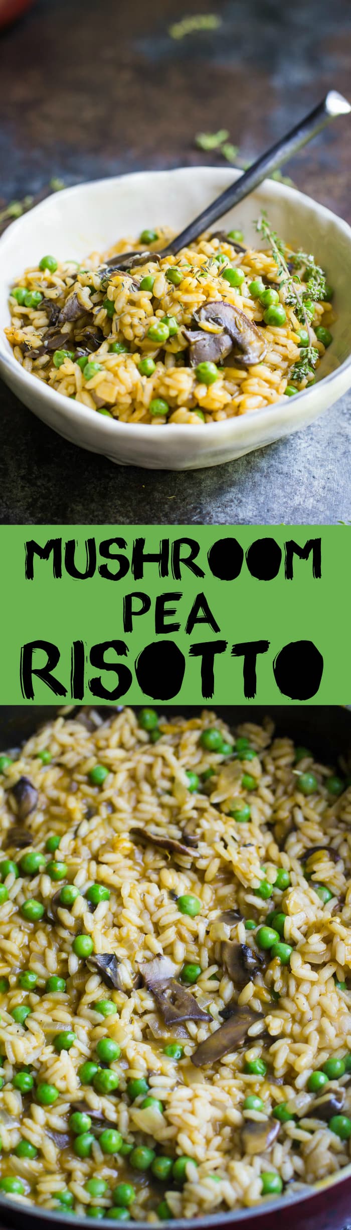 Mushroom and Pea Risotto Food with Feeling