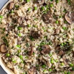 easy vegan risotto cooking in a large pot