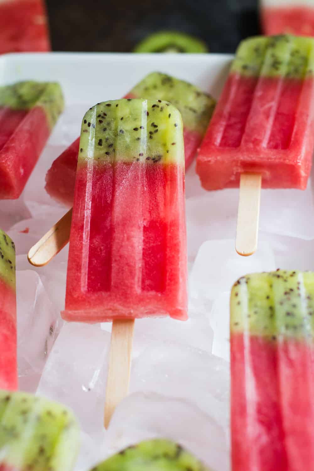 Kiwi Watermelon Fruit Popsicles - Food with Feeling