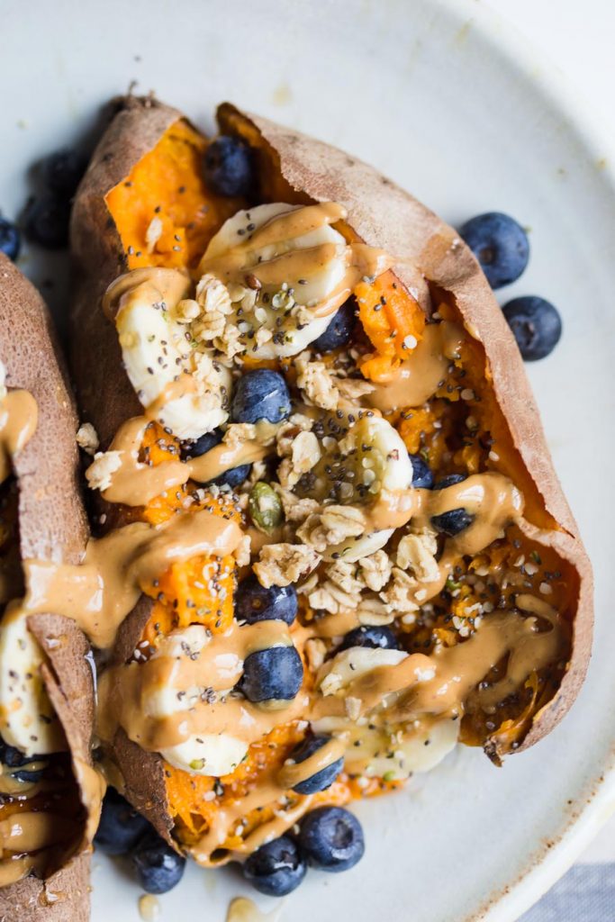 Loaded Breakfast Sweet Potatoes Food With Feeling