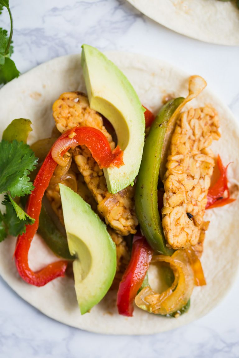 Easy Tempeh Fajitas Food with Feeling