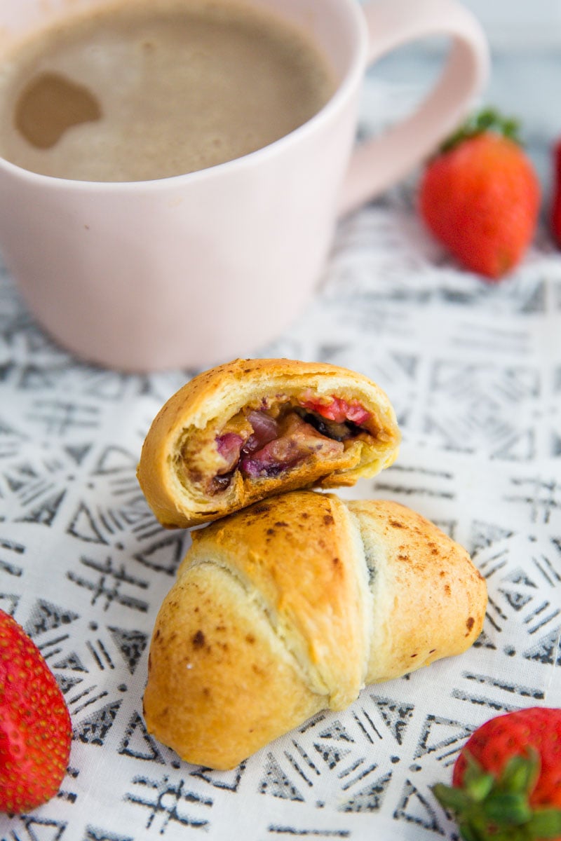 Almond Butter and Berry Filled Crescent Rolls Food with Feeling