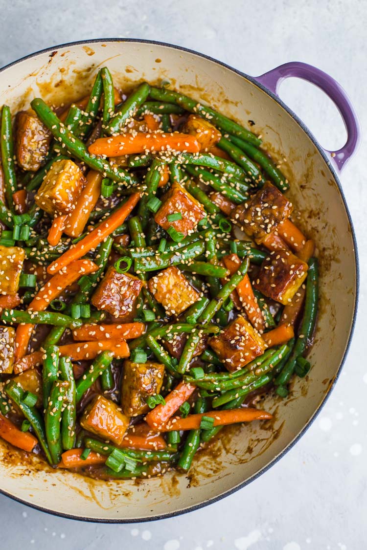 Sesame Ginger Tempeh Stir Fry Food With Feeling