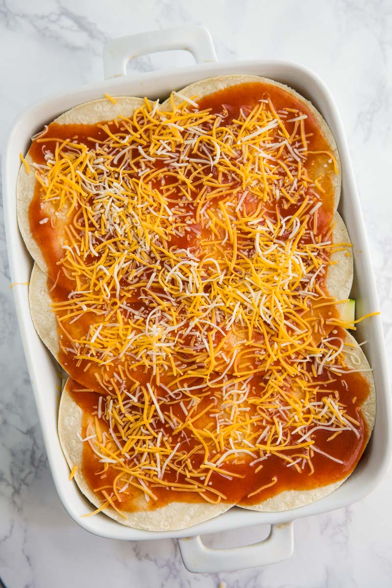 Loaded Veggie Enchilada Casserole Food with Feeling
