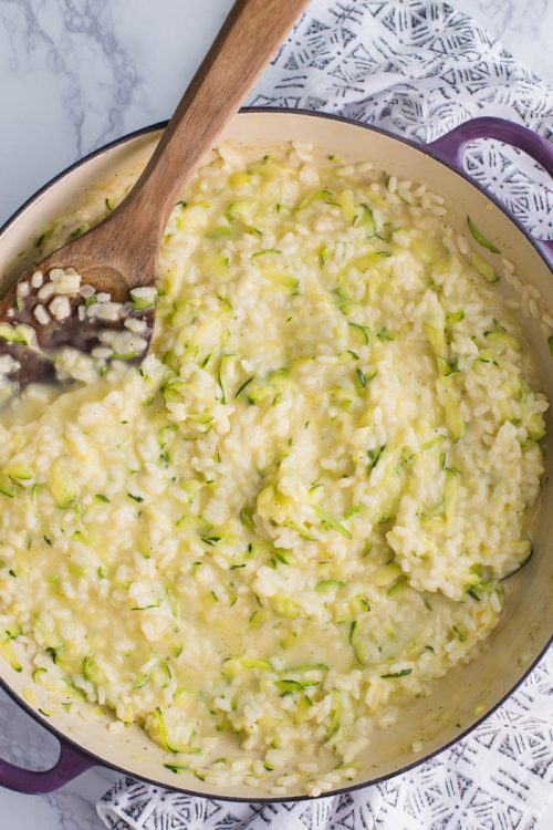 Cheesy Zucchini Risotto Food with Feeling