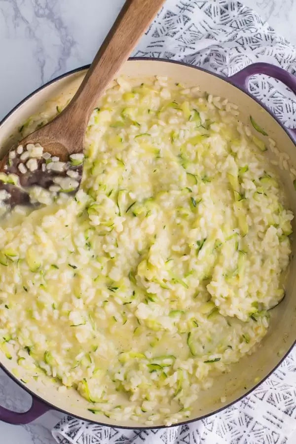 Cheesy Zucchini Risotto - Food with Feeling