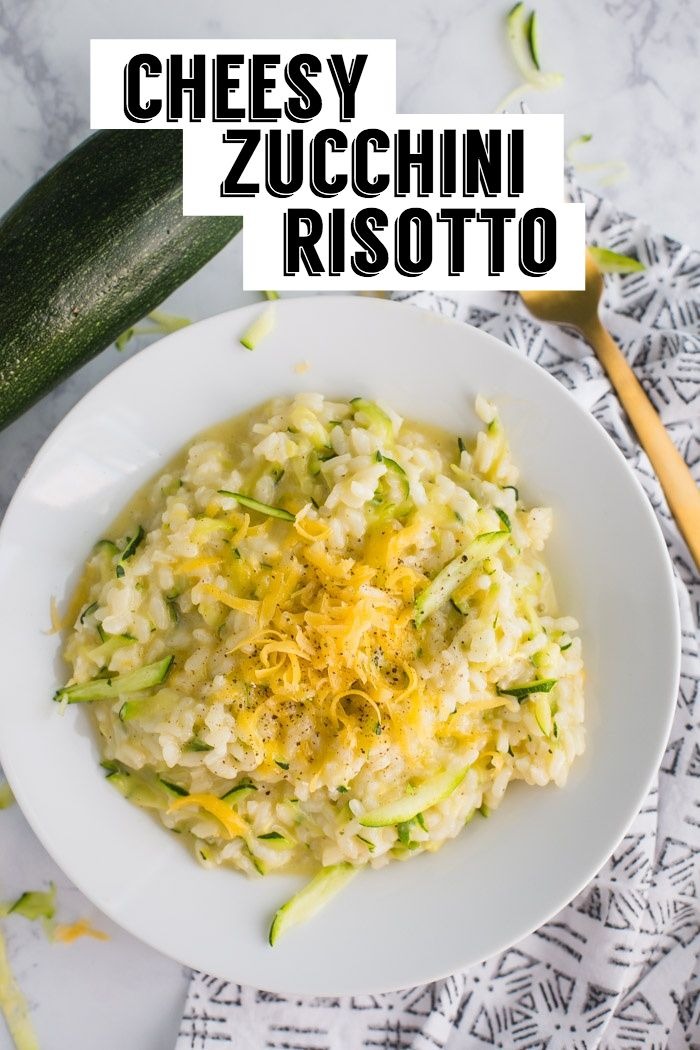 Cheesy Zucchini Risotto Food with Feeling