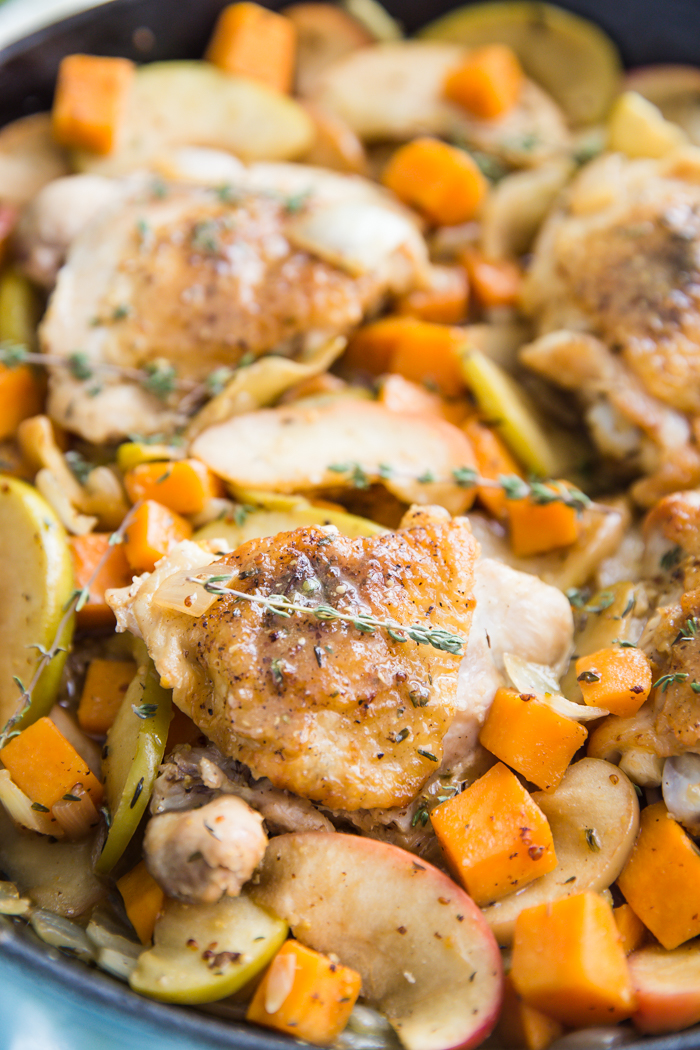 One Skillet Apple Cider Chicken Food with Feeling