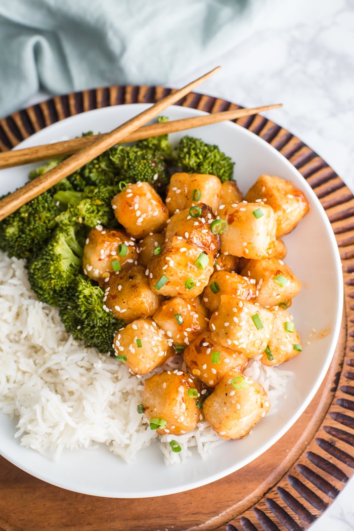 Crispy Tofu with Sweet Chile Sauce - Food with Feeling