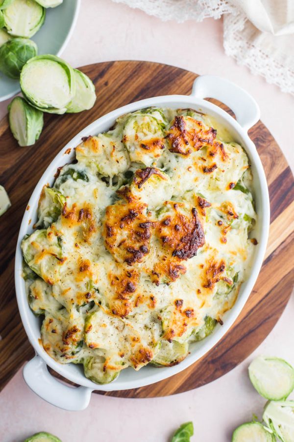 Cheesy Brussels Sprouts Gratin - Food with Feeling