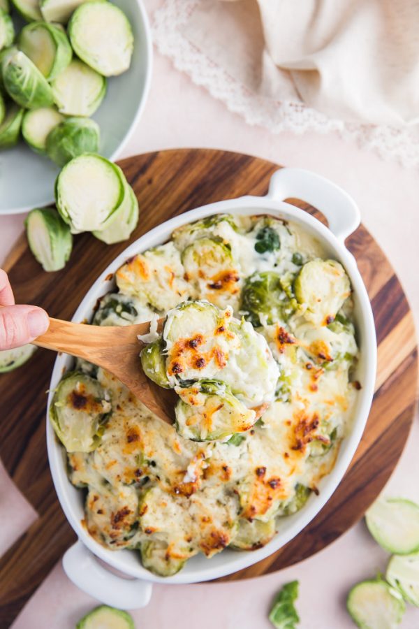 Cheesy Brussels Sprouts Gratin - Food with Feeling