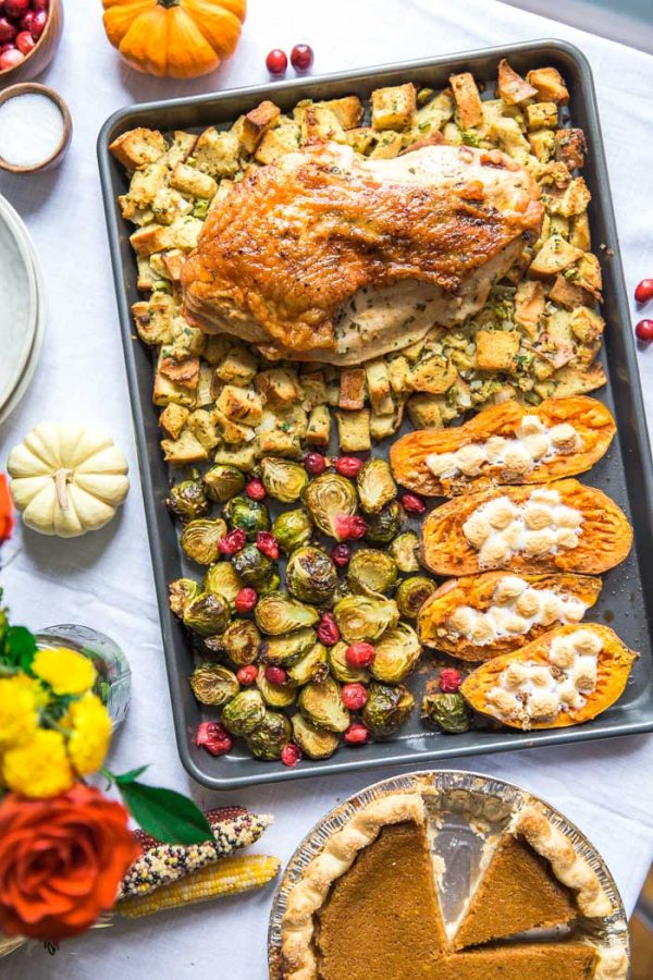 Thanksgiving Dinner for Two (One Sheet Pan!)