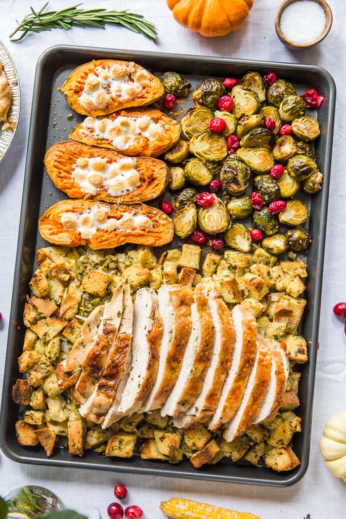 Thanksgiving Dinner for Two (One Sheet Pan!)