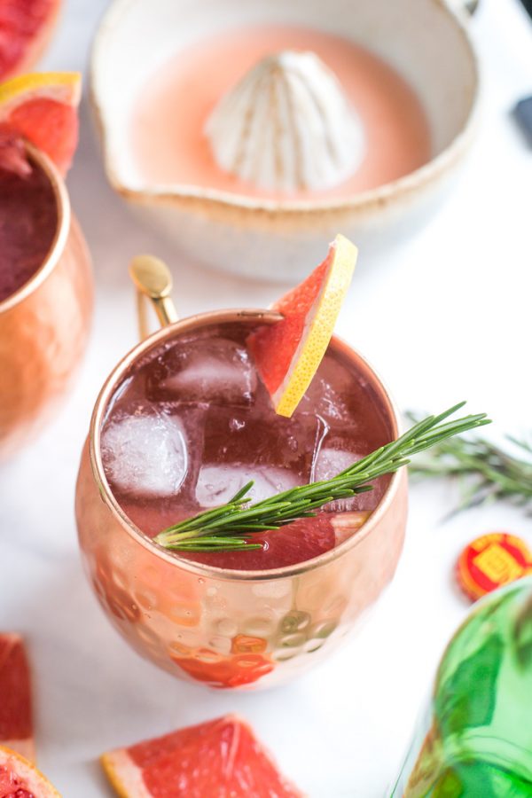 Grapefruit Moscow Mule - Food with Feeling