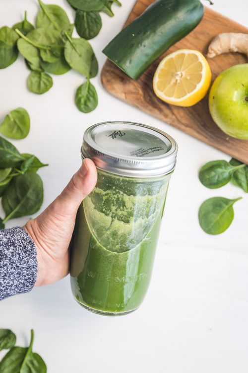 green juice with orange food image