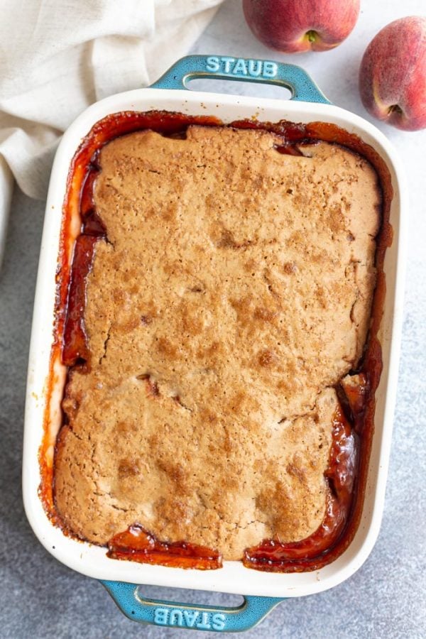 Old Fashioned Peach Cobbler - Food with Feeling