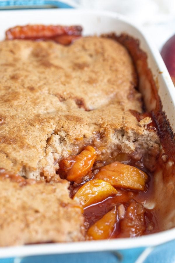 Old Fashioned Peach Cobbler - Food with Feeling