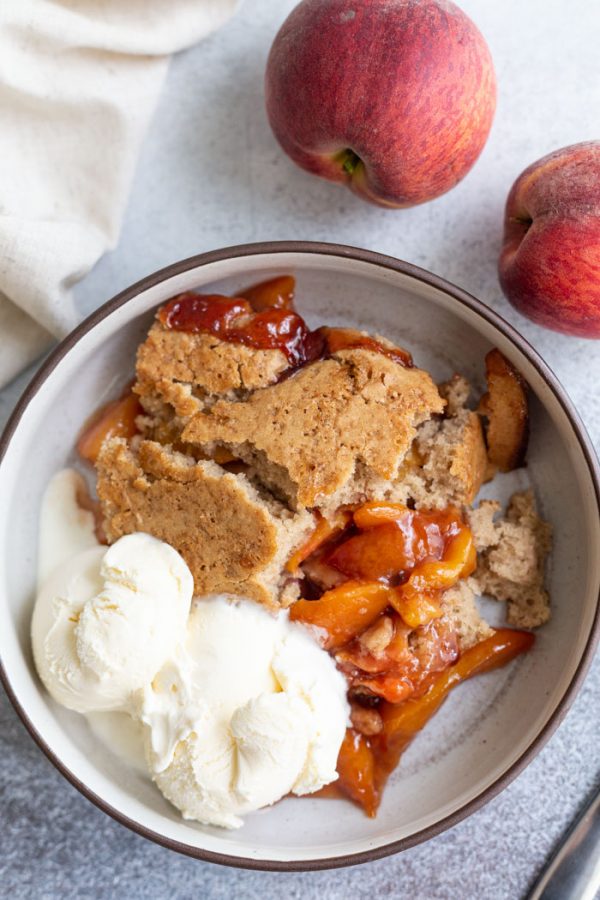 Old Fashioned Peach Cobbler - Food with Feeling