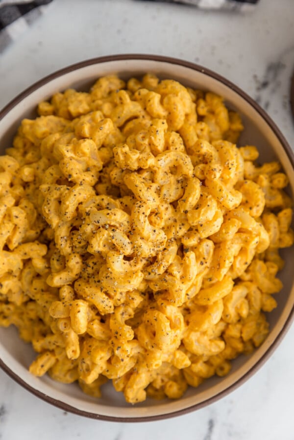 big bowl of mac and cheese