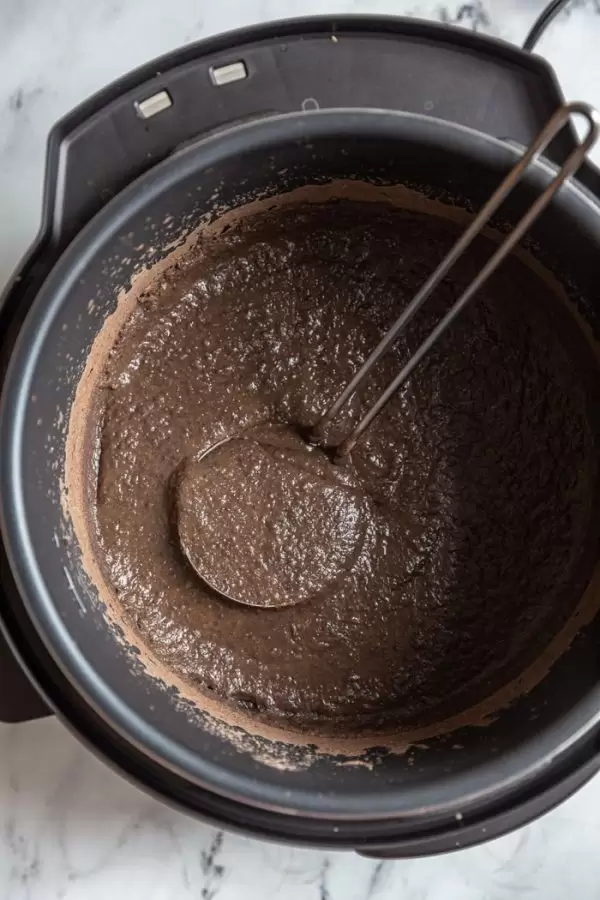 black bean soup cooked in a pressure cooker