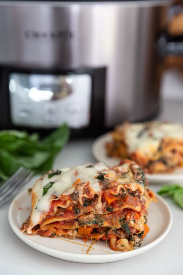 Vegetarian Crockpot Lasagna - Food with Feeling