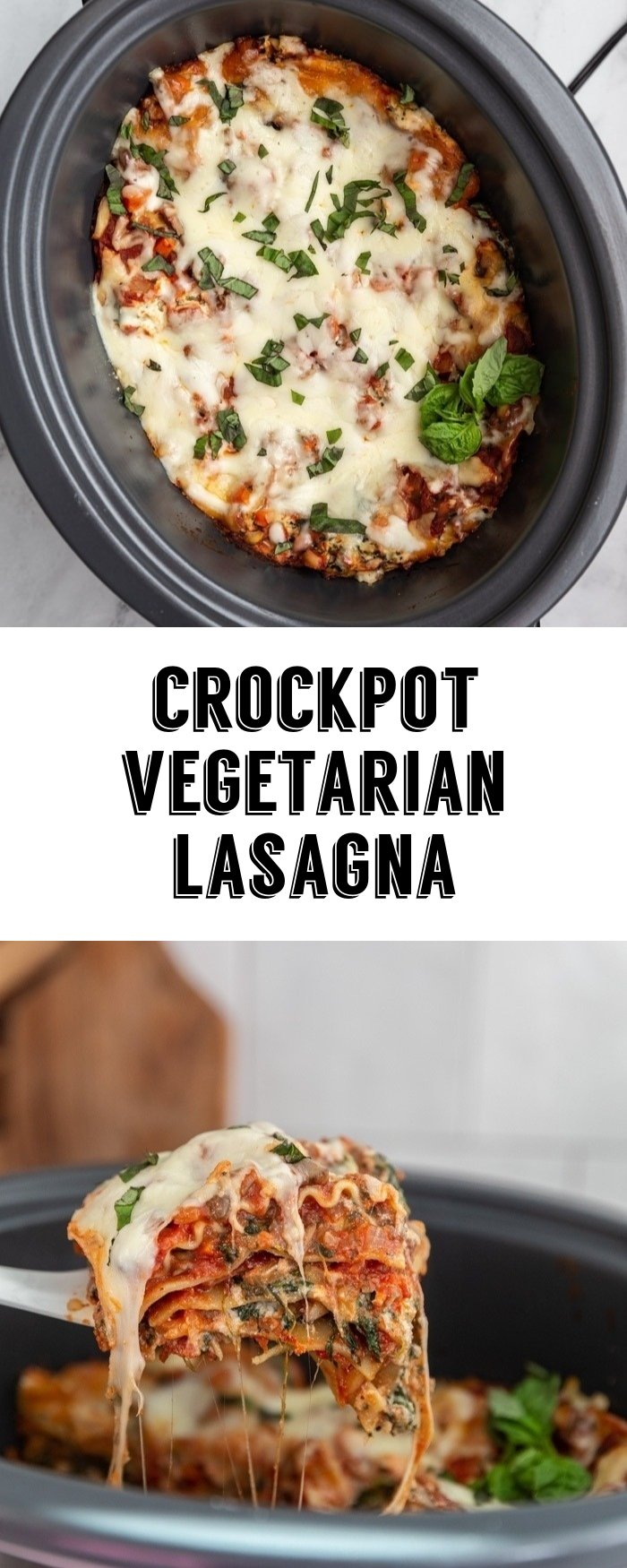 Vegetarian Crockpot Lasagna Food with Feeling