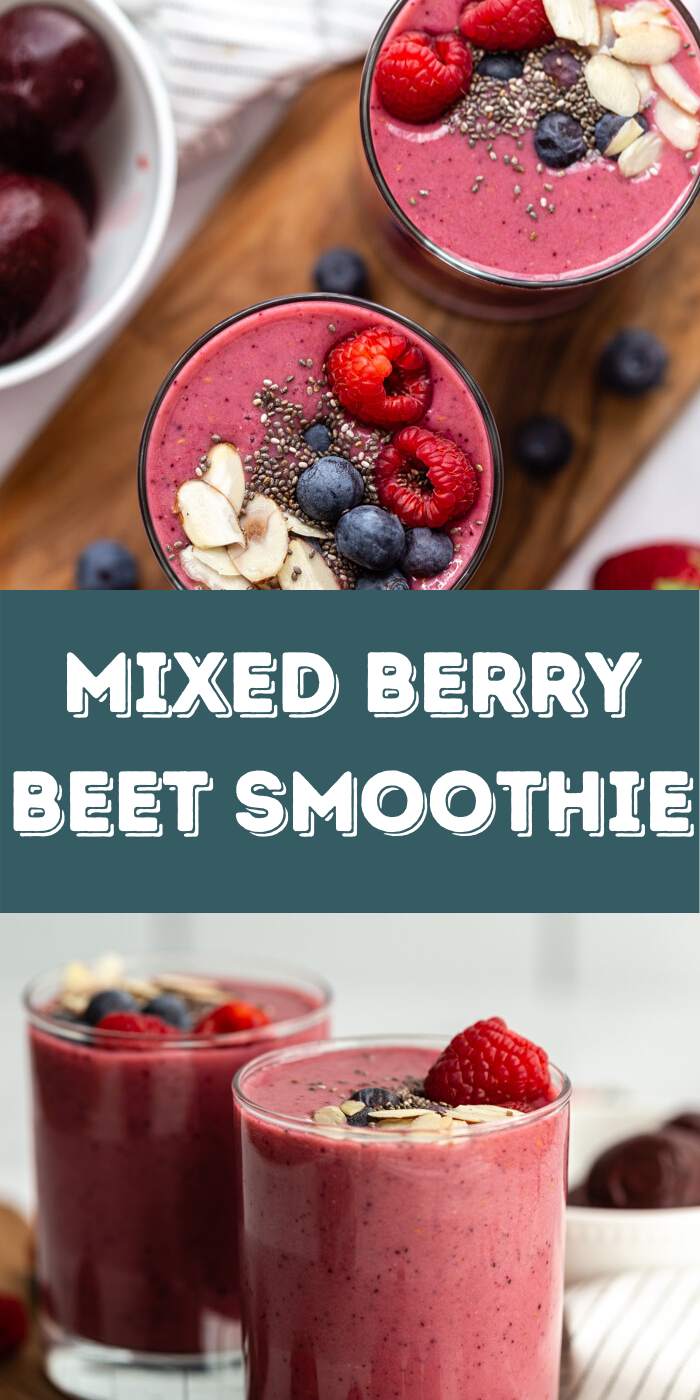 Mixed Berry Beet Smoothie Food with Feeling